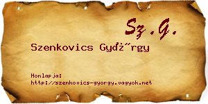 Szenkovics György névjegykártya